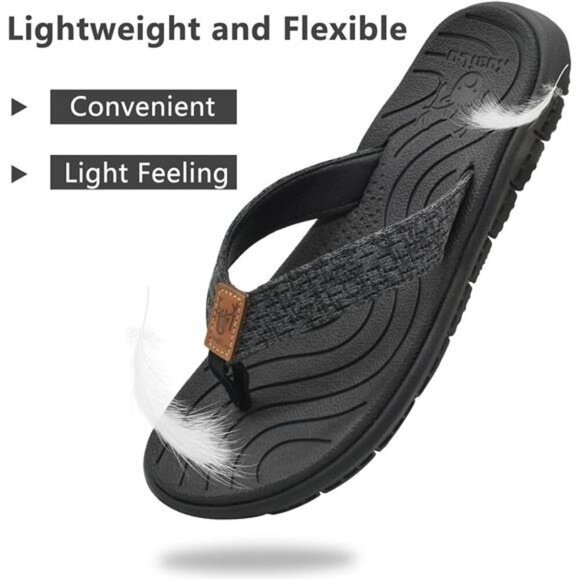 KuaiLu Flip Flops for Women Arch Support Yoga Mat Comfort Walking Sandals - Picture 4 of 7